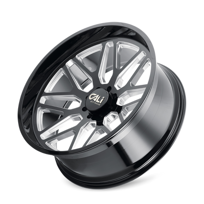 Cali Off-Road 9115 Invader 20x10 / 8x170 BP / -25mm Offset / 125.2mm Hub Gloss Black Milled Wheel