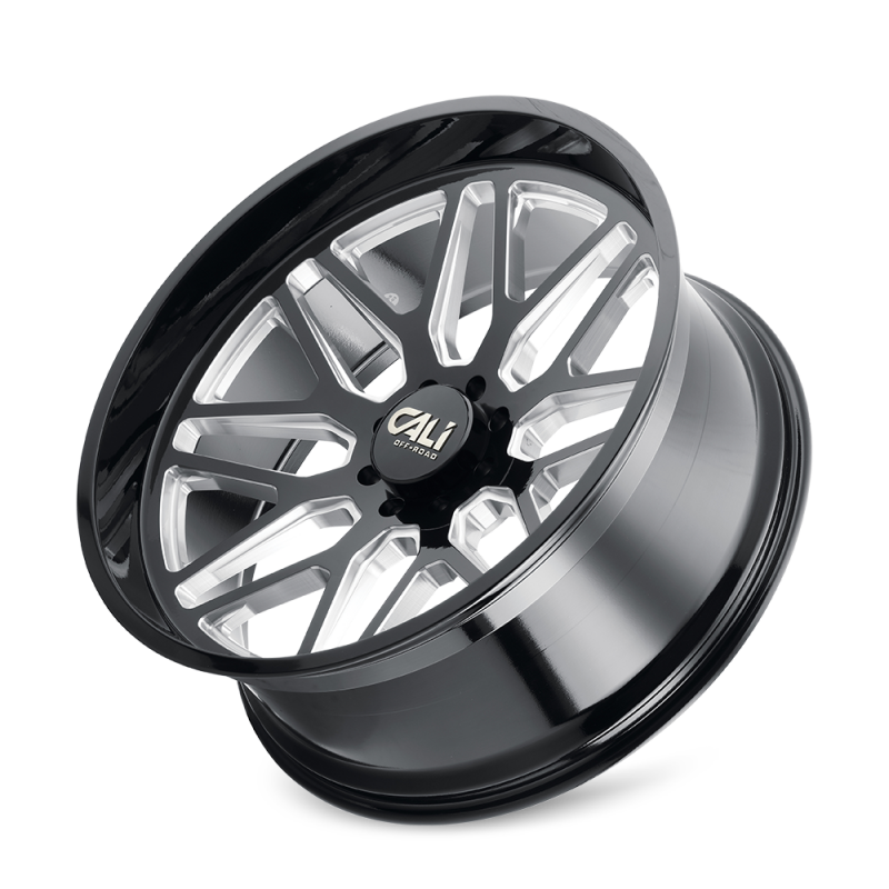 Cali Off-Road 9115 Invader 24x14 / 6x139.7 BP / -76mm Offset / 106.1mm Hub Gloss Black Milled Wheel