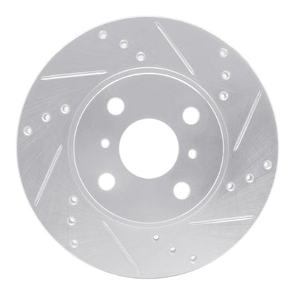 R1 Concepts R1 00-05 Toyota MR2 Spyder Front Right Drilled & Slotted Silver Brake Rotor