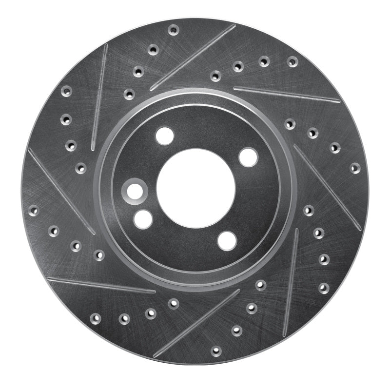 R1 Concepts R1 02-06 Mini Cooper (Excl Clubman) Front Left Drilled & Slotted Silver Brake Rotor