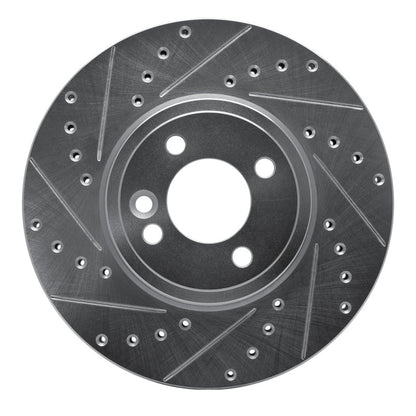 R1 Concepts R1 02-06 Mini Cooper (Excl Clubman) Front Left Drilled & Slotted Silver Brake Rotor