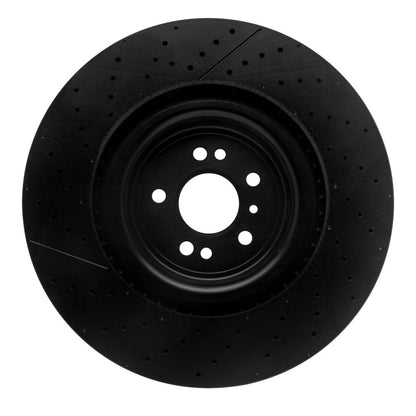 R1 Concepts R1 12-19 Mercedes-Benz GL63 AMG Front Drilled & Slotted Black Brake Rotor