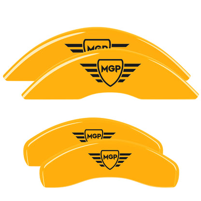 MGP 2 Caliper Covers Engraved Front MGP Yellow Finish Black Characters 2004 Ford Focus