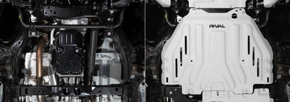 Rival 4x4 Rival 24-26 Tacoma 4Runner GX550 Tundra (all i-Force) Aluminum Transmission Cat Converter Skid Plate