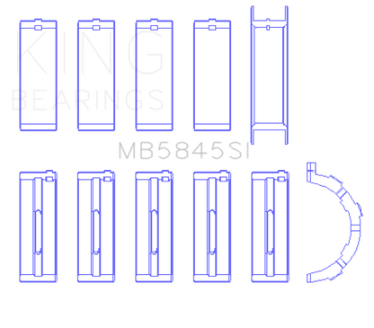 King Engine Bearings Ford Mod Motor 6.2L V8 (Size 0.25) Main Bearing Set