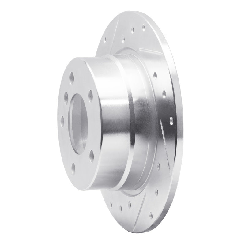 R1 Concepts R1 03-06 BMW Z4 Rear Left Drilled & Slotted Silver Brake Rotor