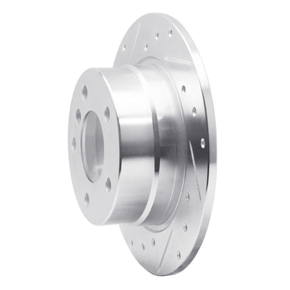 R1 Concepts R1 03-06 BMW Z4 Rear Left Drilled & Slotted Silver Brake Rotor