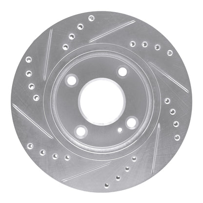 R1 Concepts R1 11-19 Ford Fiesta (USA/Canada) Front Right Drilled & Slotted Silver Brake Rotor