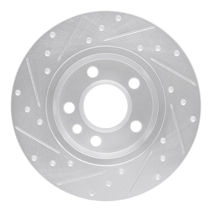 R1 Concepts R1 96-00 Volkswagen EuroVan Rear Right Drilled & Slotted Silver Brake Rotor