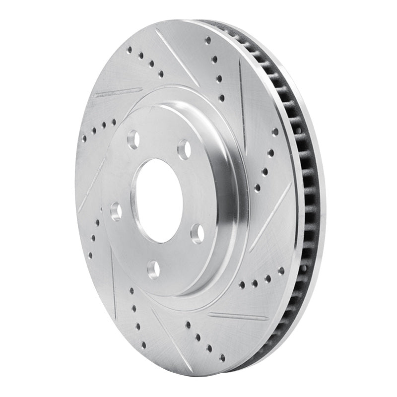R1 Concepts R1 97-05 Buick Riviera Front Right Drilled & Slotted Silver Brake Rotor