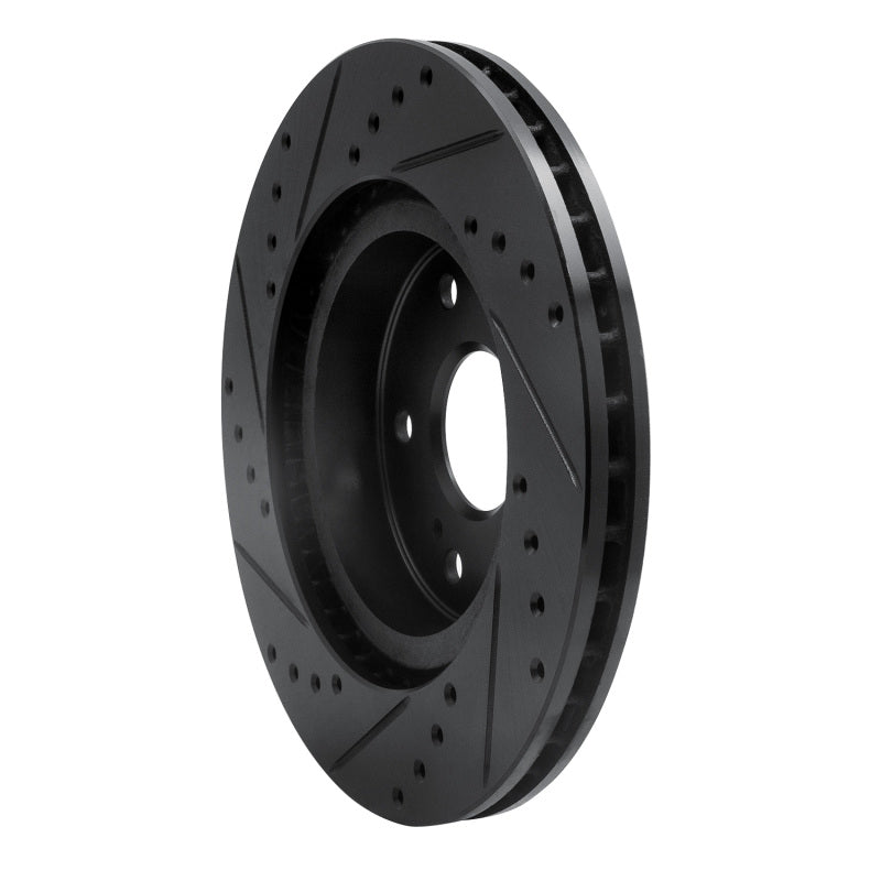 R1 Concepts R1 06-17 Suzuki Grand Vitara (Mexico) Front Right Drilled & Slotted Black Brake Rotor