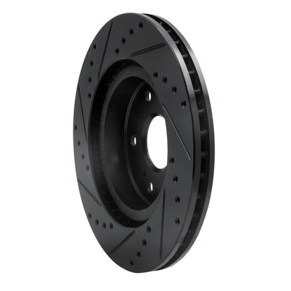 R1 Concepts R1 06-17 Suzuki Grand Vitara (Mexico) Front Right Drilled & Slotted Black Brake Rotor