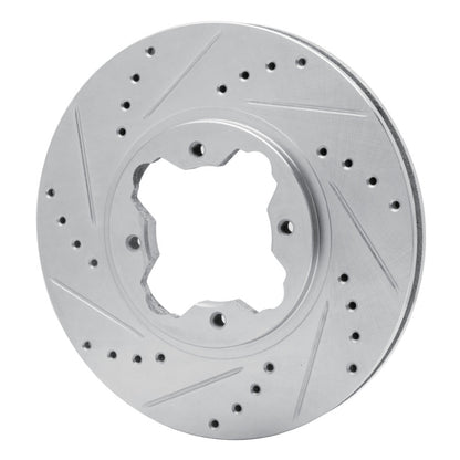 R1 Concepts R1 91-97 Acura CL Front Left Drilled & Slotted Silver Brake Rotor