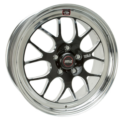 Weld S77 18X10.5 / 5x4.5 BP / 7.7in. BS Black Wheel (Medium Pad) - Non-Beadlock