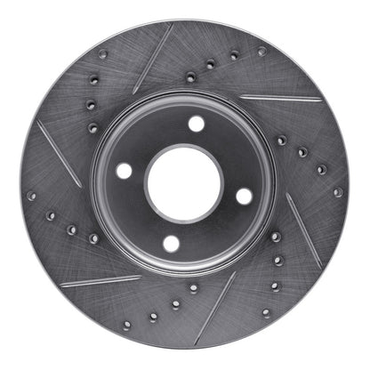 R1 Concepts R1 05-12 Ford Focus Front Right Drilled & Slotted Silver Brake Rotor
