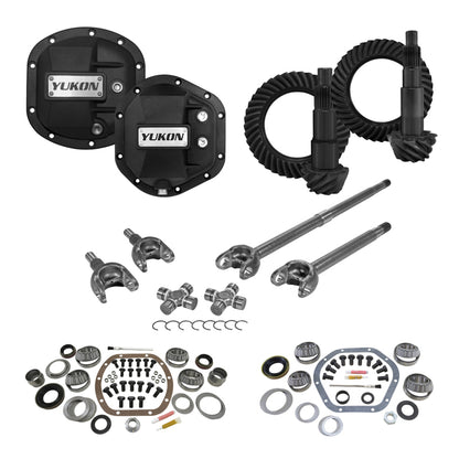 Yukon Gear & Axle Yukon Master Overhaul Kit Stage 3 Jeep Re-Gear Kit w/Covers Front Axles for Dana 30/44 4.88 Ratio