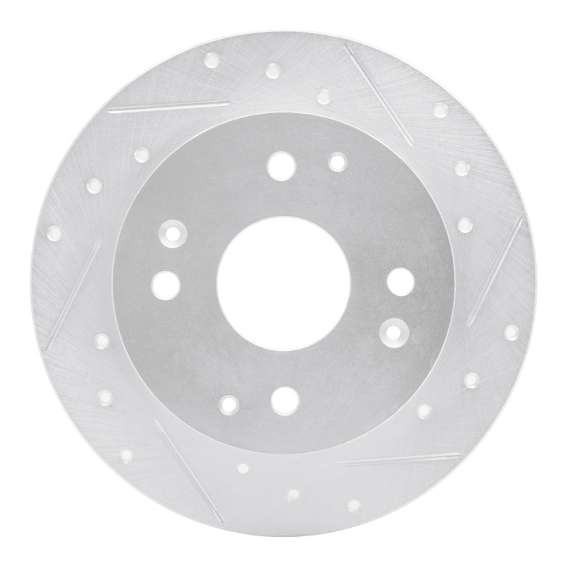 R1 Concepts R1 98-02 Acura CL Rear Right Drilled & Slotted Silver Brake Rotor