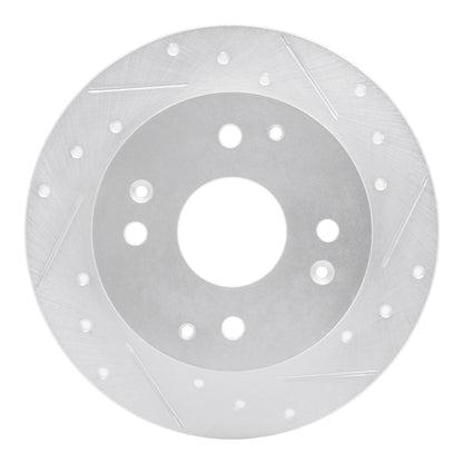 R1 Concepts R1 98-02 Acura CL Rear Right Drilled & Slotted Silver Brake Rotor