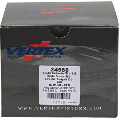 Vertex Pistons Vertex Piston 11-19 Can-Am Commander 1000 1000cc Cast Replica Piston Kit