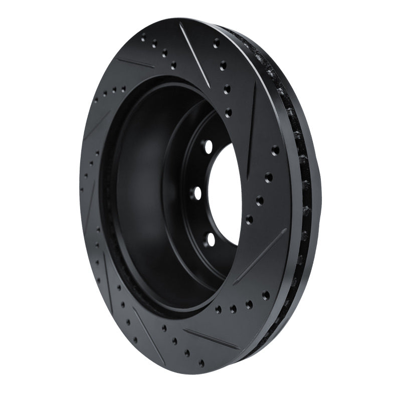 R1 Concepts R1 11-22 Ford F-250 4WD (Super Duty) Rear Left Drilled & Slotted Black Brake Rotor