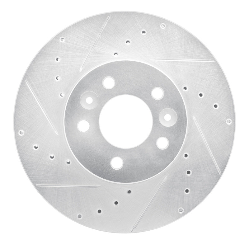 R1 Concepts R1 98-02 Ford Crown Victoria Front Left Drilled & Slotted Silver Brake Rotor