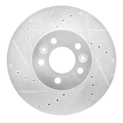 R1 Concepts R1 98-02 Ford Crown Victoria Front Left Drilled & Slotted Silver Brake Rotor