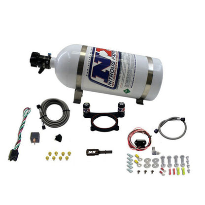 Nitrous Express 11-15 Ford Mustang GT 5.0L Coyote 4 Valve Nitrous Plate Kit (50-200HP) w/10lb Bottle