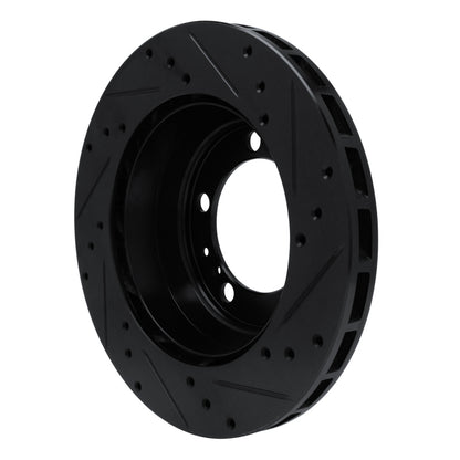 R1 Concepts R1 91-97 Porsche 911 Right Rear Drilled & Slotted Black Brake Rotor