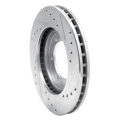 R1 Concepts R1 98-15 Nissan NP300 (Mexico) Front Left Drilled & Slotted Silver Brake Rotor