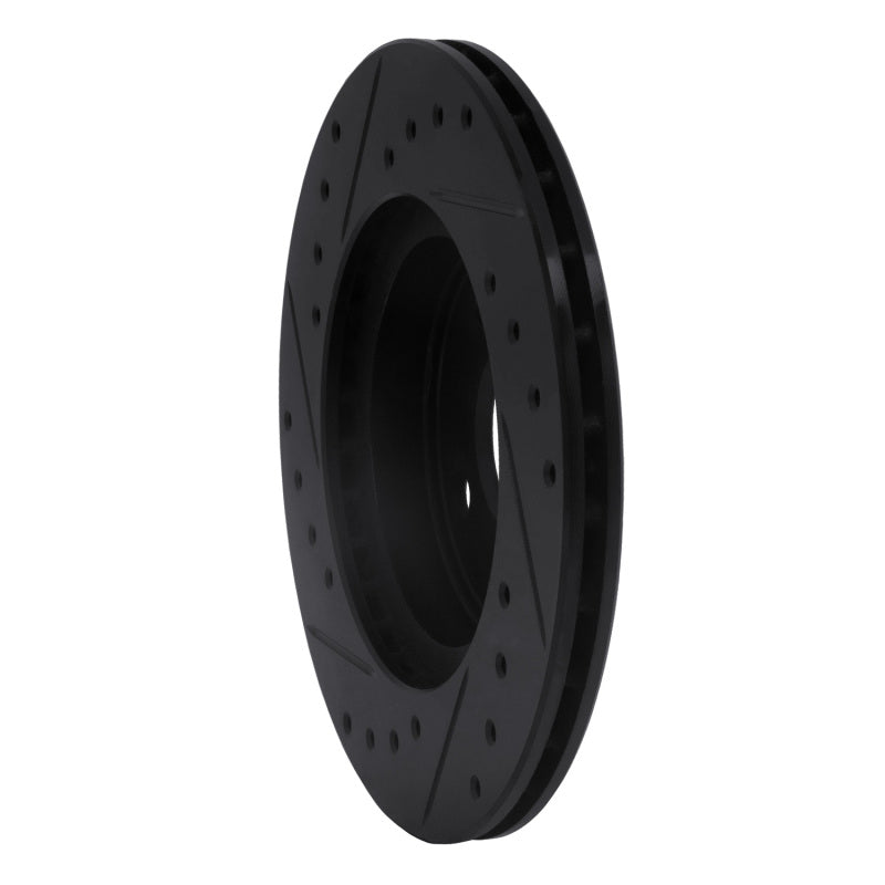 R1 Concepts R1 92-95 Toyota Paseo Front Right Drilled & Slotted Black Brake Rotor