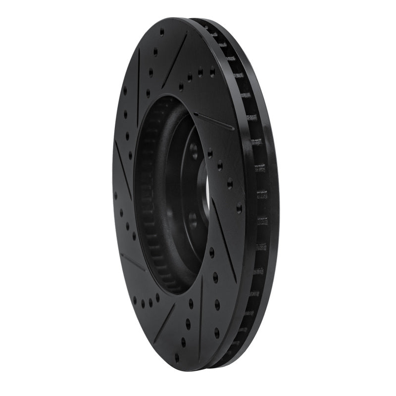 R1 Concepts R1 13-20 Ford Fusion Front Right Drilled & Slotted Black Brake Rotor