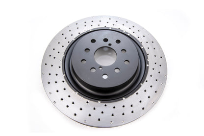 DBA 04-17 Subaru WRX STi Front Cross Drilled/Dimpled 4000 XD Series Rotor