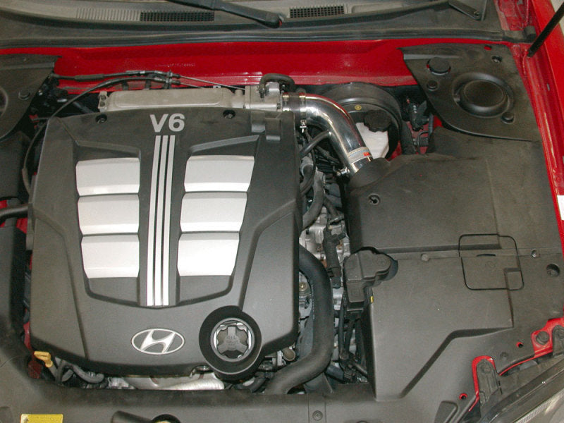 K&N Engineering K&N 03 Hyundai Tiburon 2.7L-V6 Silver Typhoon Short Ram Intake
