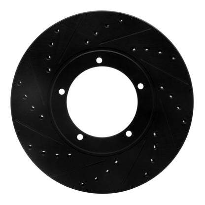 R1 Concepts R1 67-88 Porsche 914 Front Left Drilled & Slotted Black Brake Rotor
