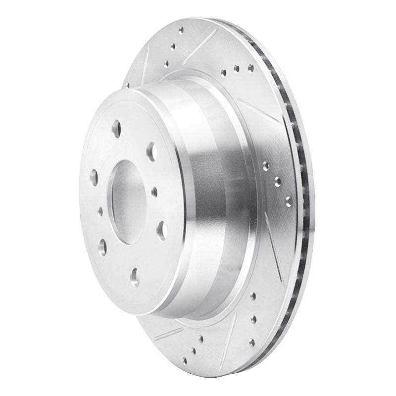 R1 Concepts R1 07-20 Cadillac Escalade EXT Rear Left Drilled & Slotted Silver Brake Rotor