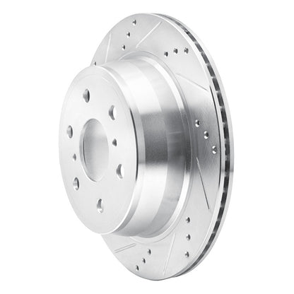 R1 Concepts R1 07-20 Cadillac Escalade EXT Rear Left Drilled & Slotted Silver Brake Rotor