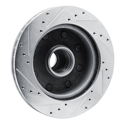 R1 Concepts R1 80-85 Ford E-250 Econoline Club Wagon Front Right Drilled & Slotted Silver Brake Rotor