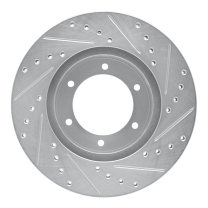 R1 Concepts R1 86-95 Toyota Pickup Front Left Drilled & Slotted Silver Brake Rotor