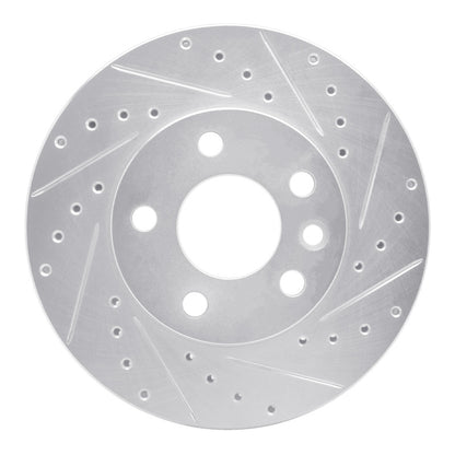 R1 Concepts R1 96-00 Volkswagen EuroVan Front Right Drilled & Slotted Silver Brake Rotor