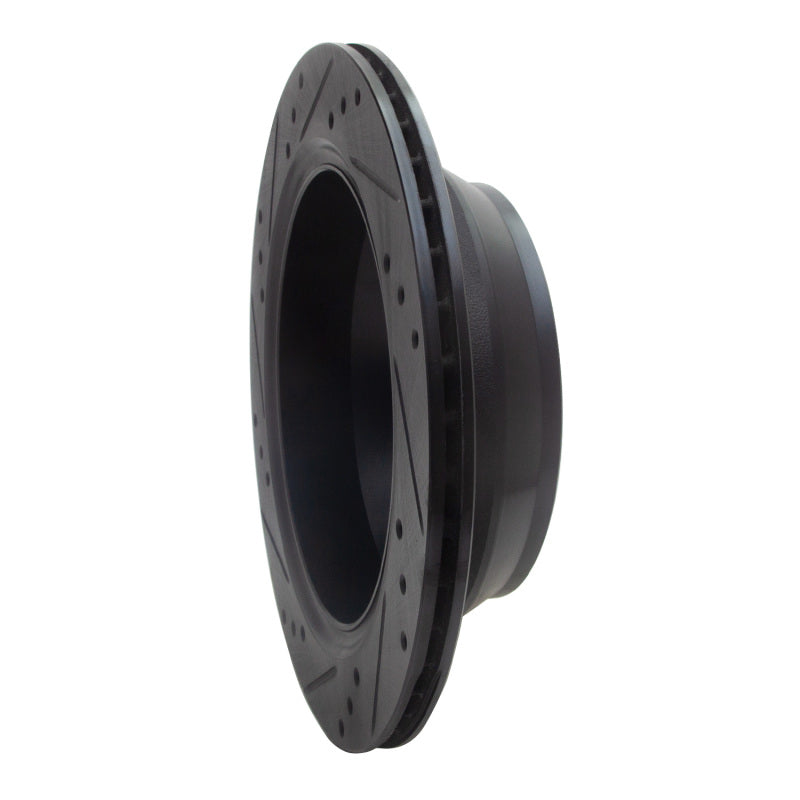 R1 Concepts R1 15-20 Chevrolet Colorado Rear Right Drilled & Slotted Black Brake Rotor