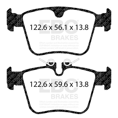 EBC 2020+ Jaguar I-Pace Electric Redstuff Rear Brake Pads