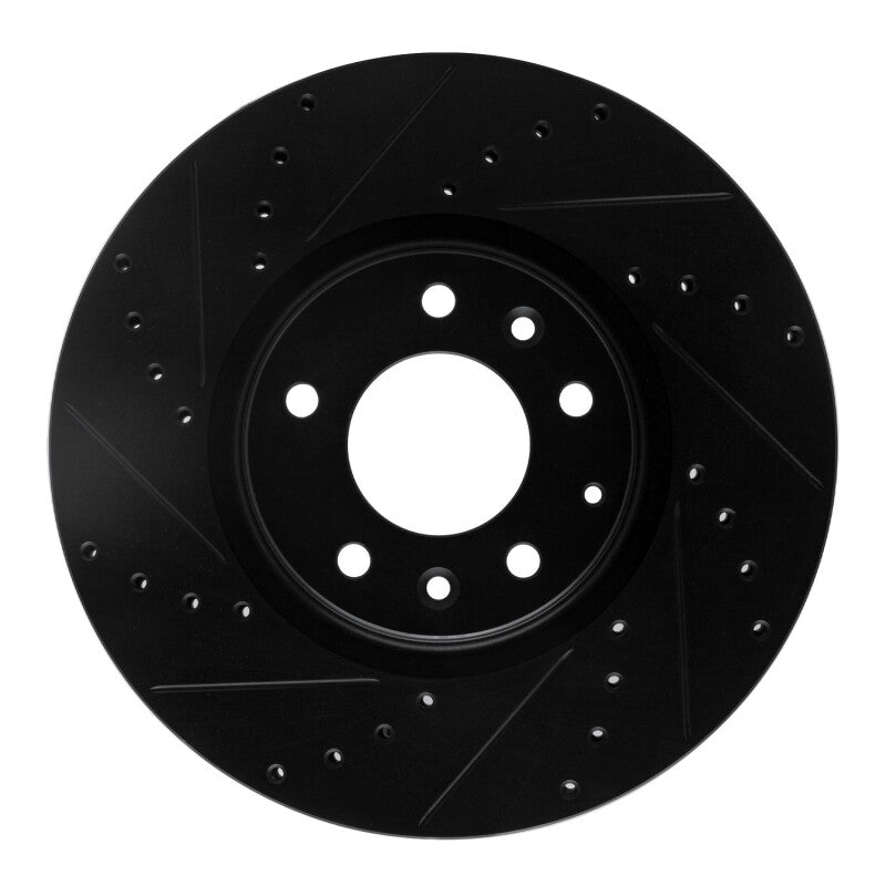 R1 Concepts R1 06-07 Mazda 6 Front Left Drilled & Slotted Black Brake Rotor