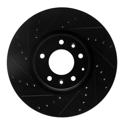 R1 Concepts R1 06-07 Mazda 6 Front Left Drilled & Slotted Black Brake Rotor
