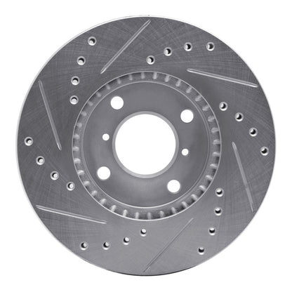 R1 Concepts R1 99-07 Suzuki Esteem Front Right Drilled & Slotted Silver Brake Rotor