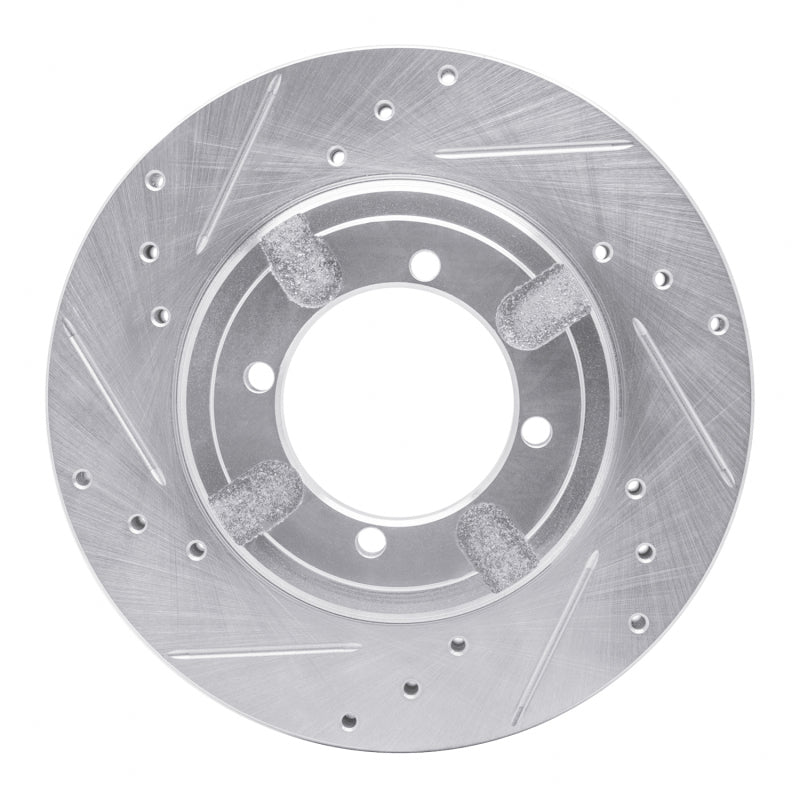 R1 Concepts R1 84-90 Dodge COLT Front Left Drilled & Slotted Silver Brake Rotor