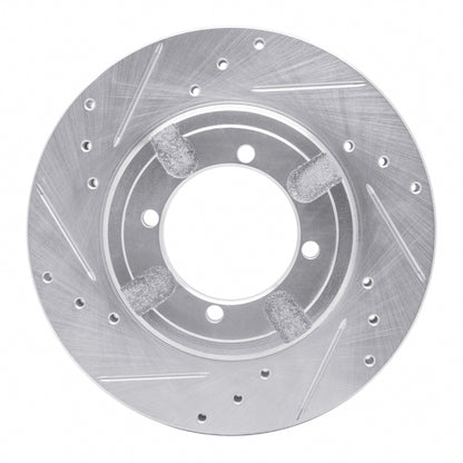 R1 Concepts R1 84-90 Dodge COLT Front Left Drilled & Slotted Silver Brake Rotor