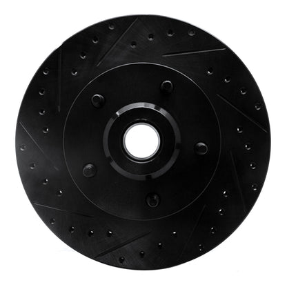 R1 Concepts R1 03-03 Dodge Ram 1500 Van Front Left Drilled & Slotted Black Brake Rotor