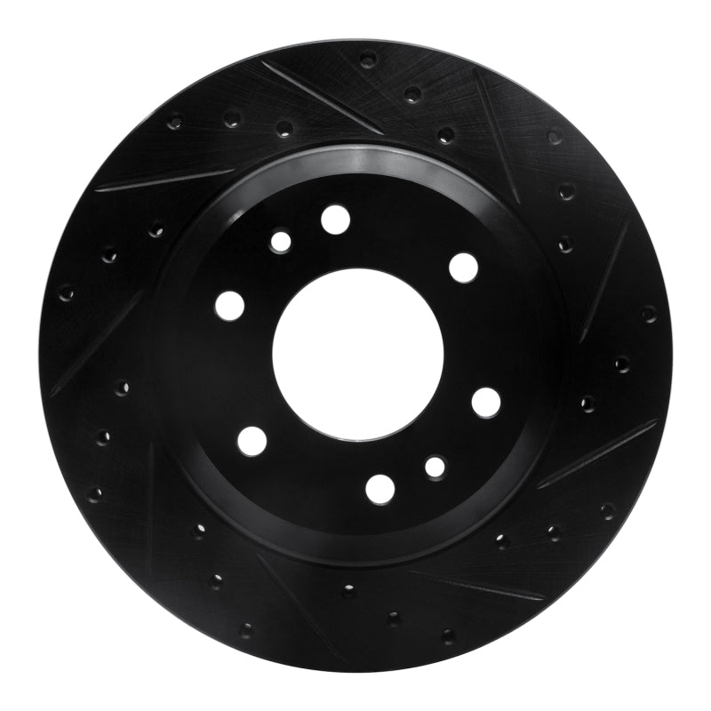 R1 Concepts R1 02-05 Buick Rainier Front Right Drilled & Slotted Black Brake Rotor