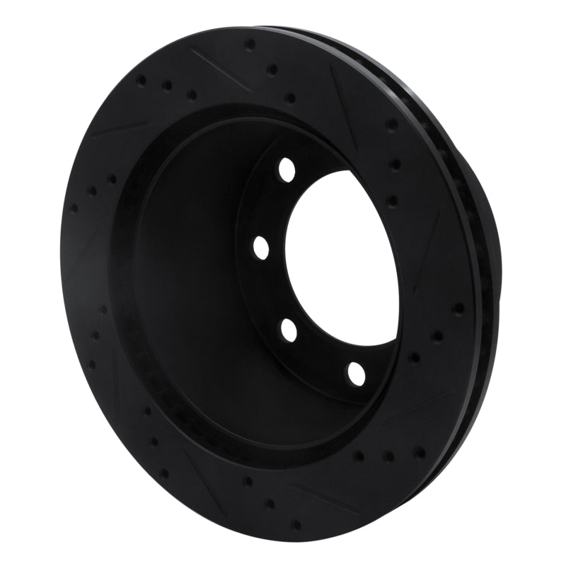 R1 Concepts R1 00-02 Dodge Ram 2500 Rear Left Drilled & Slotted Black Brake Rotor