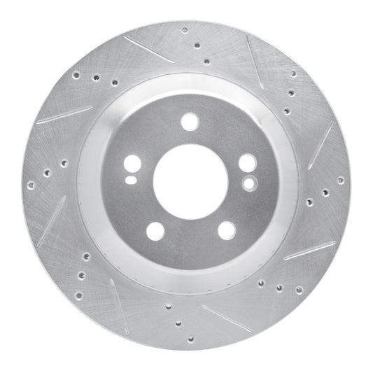 R1 Concepts R1 15-21 Mercedes-Benz S450 Rear Right Drilled & Slotted Silver Brake Rotor